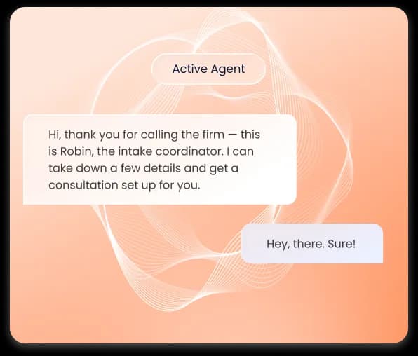 The AI voice agent starts the conversation