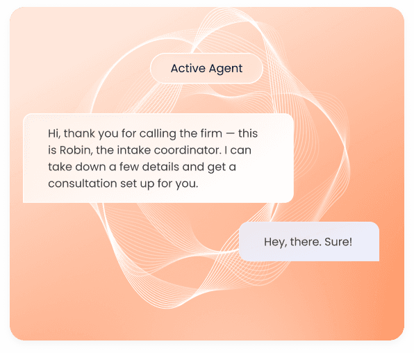 The AI voice agent starts the conversation