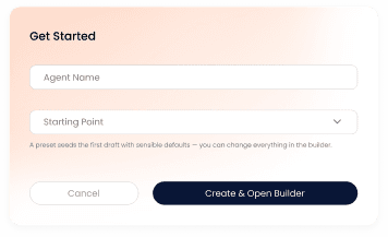 Get started dialog